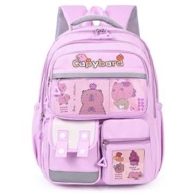 Sac à Dos Enfant Kawaii Capybara Mauve – حقيبة ظهر للأطفال بنفسجي