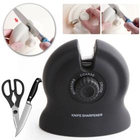 Aiguiseur de Cou-teaux et Ciseaux 3en1 avec Sélecteur Rotatif – أداة شحذ السكا-كين والمقص