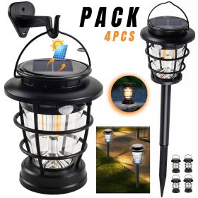 PACK X 4 Lanterne de Jardin Solaire avec Détecteur de Mouvement JF-8818 – مصباح خارجي يعمل بالطاقة الشمسية