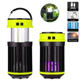 lampe anti-moustiques rechargeable de camping 3en1 à énergie solaire IP65